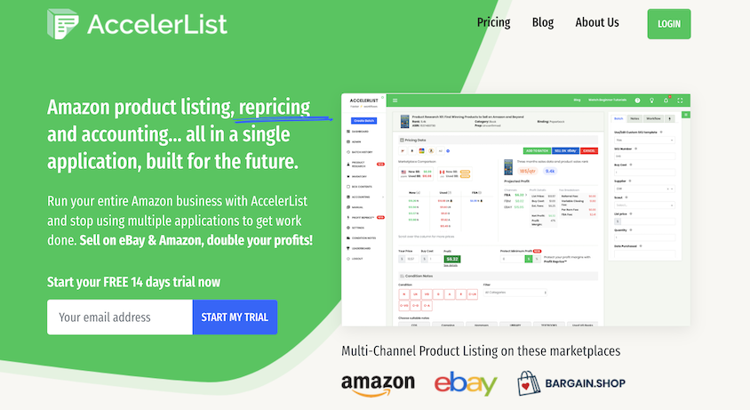 Amazon വിശകലന ഉപകരണമായ Accelerlist നിങ്ങളുടെ പട്ടികയിൽ ഉണ്ടായിരിക്കണം.