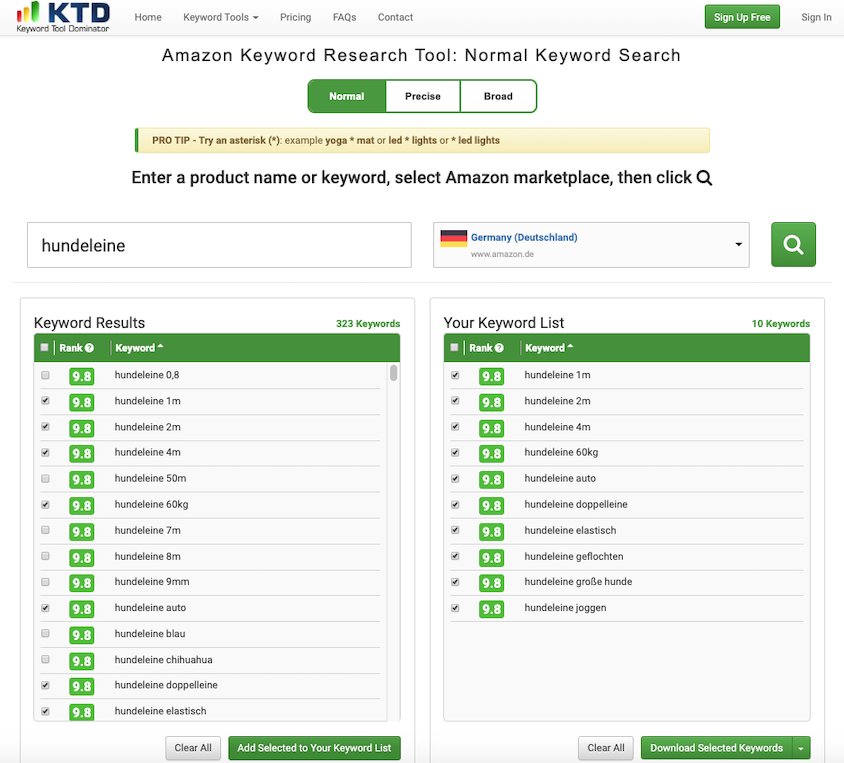 Keyword Tool Dominator per Amazon