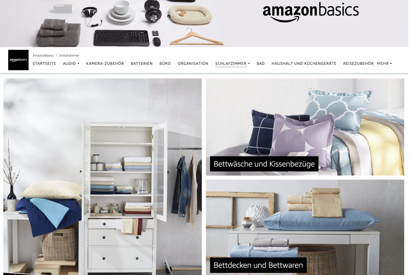 ബ്രാൻഡ് സ്റ്റോർ Amazon Basics ഉദാഹരണം 2