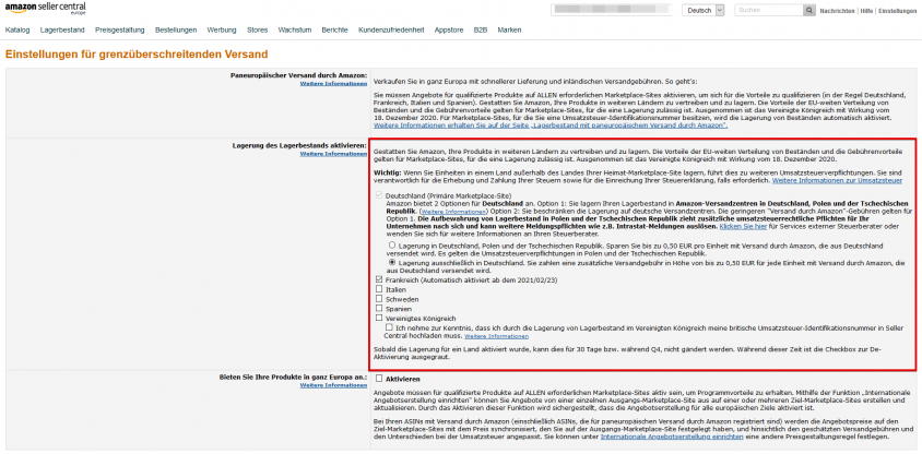Amazon pan eu aktivieren einstellungen, amazon pan eu countries