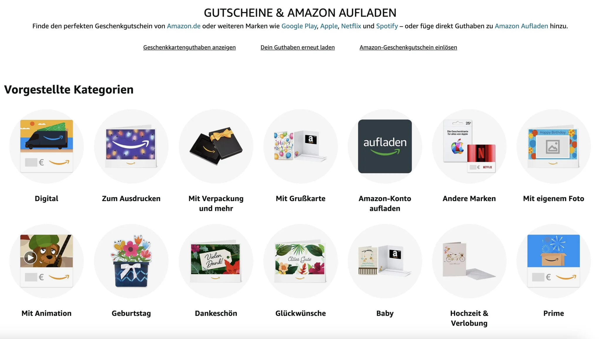 Amazon bietet viele Geschenkoptionen an.